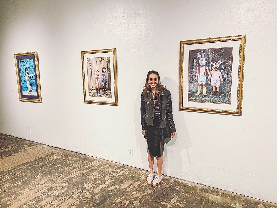 front view of tearful eye on red background
